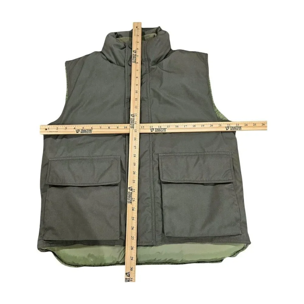 Cabela's Vest Hunting Puffer Vest Northern‎ Goose Down Fill Dark Green Men's M